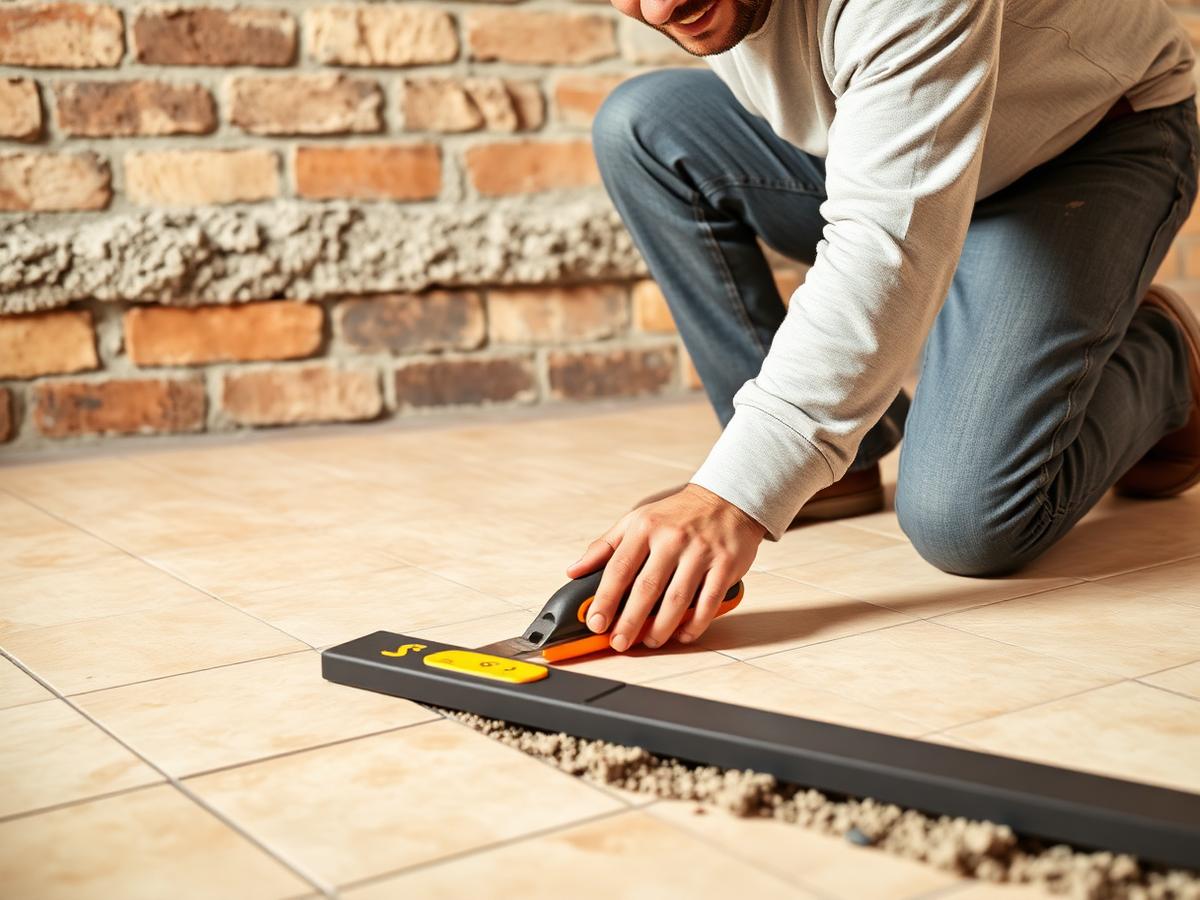 Assentamento de piso — imagem ilustrativa